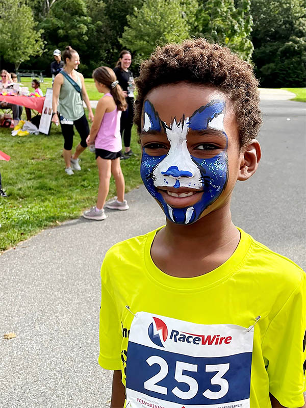 5K runner with face painting